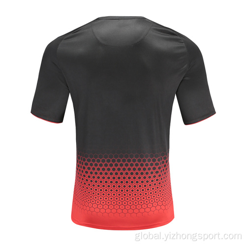 Men'S Crew Neck Vest Mens Dry Fit Soccer Wear T Shirt Red Supplier